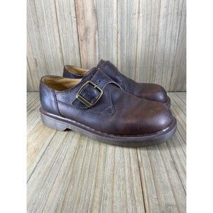 Vintage Dr. Martens Y2K Women's Size 6 Brown Leather Monk Strap Chunky Shoes